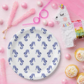 Druckpapiertafel für blaues und weißes Seepferd Pappteller (Party)