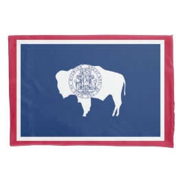 Druckpatrone des Wyoming State Flag Kissenbezug