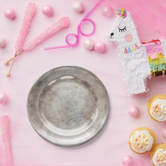 Druckplatte aus mittelalterlichem Zinnmetall Pappteller (Party)