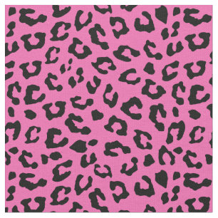 Druckpunkte aus rosa und schwarzem Leopard Stoff
