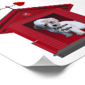 Druckrahmen für Hunde Welpen Hochgeladenes Druckpo Poster (Ecke)