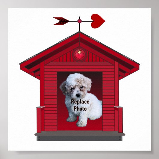 Druckrahmen für Hunde Welpen Hochgeladenes Druckpo Poster (Vorne)