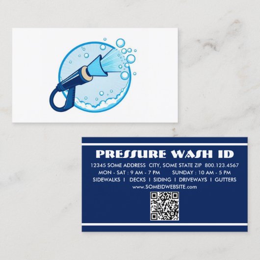 Druckreiniger mit QR-Code Treuekarte (Vorne/Hinten)