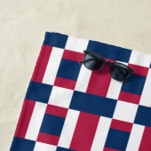 Druckschrift in rot-weiß und blau strandtuch (Beispiel)