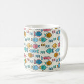 Druckschule für Fischblöcke Kaffeetasse (VorderseiteRechts)