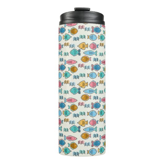 Druckschule für Fischblöcke Thermosbecher (Vorderseite)