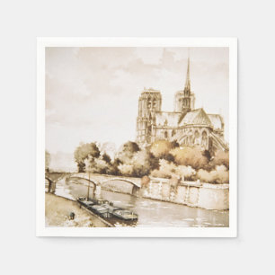Druckservietten von Notre Dame-Kathedrale Serviette