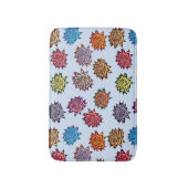 Druckspikes Rose, modernes Blumenmuster Badematte (Vorderseite Vertikal)