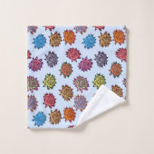 Druckspikes Rose, modernes Blumenmuster Badhandtuch Set (Waschlappen)