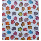 Druckspikes Rose, modernes Blumenmuster Duschvorhang (Vorderseite)