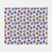 Druckspikes Rose, modernes Blumenmuster Fleecedecke (Vorderseite (Horizontal))