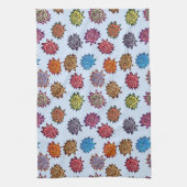 Druckspikes Rose, modernes Blumenmuster Geschirrtuch (Vertikal)