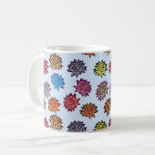 Druckspikes Rose, modernes Blumenmuster Kaffeetasse (Vorderseite Links)