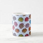 Druckspikes Rose, modernes Blumenmuster Kaffeetasse (Mittel)