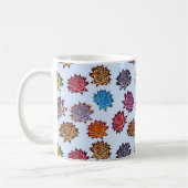 Druckspikes Rose, modernes Blumenmuster Kaffeetasse (Links)