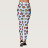 Druckspikes Rose, modernes Blumenmuster Leggings (Rückseite)