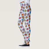 Druckspikes Rose, modernes Blumenmuster Leggings (Links)