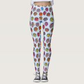 Druckspikes Rose, modernes Blumenmuster Leggings (Vorderseite)