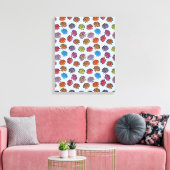 Druckspikes Rose, modernes Blumenmuster Leinwanddruck (Insitu (Wohnzimmer))