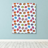 Druckspikes Rose, modernes Blumenmuster Leinwanddruck (Insitu (Holzboden))