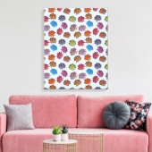 Druckspikes Rose, modernes Blumenmuster Leinwanddruck (Insitu (Wohnzimmer))