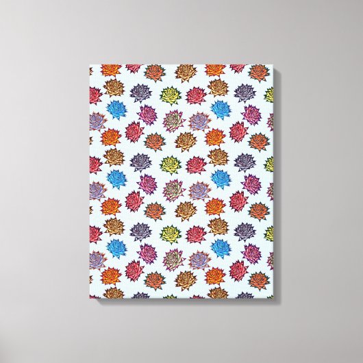 Druckspikes Rose, modernes Blumenmuster Leinwanddruck (Vorderseite)