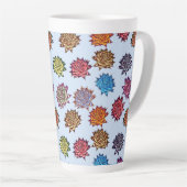 Druckspikes Rose, modernes Blumenmuster Milchtasse (Rechte Ecke)