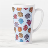 Druckspikes Rose, modernes Blumenmuster Milchtasse (Rechts)