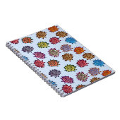 Druckspikes Rose, modernes Blumenmuster Notizblock (Rechte Seite)