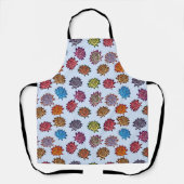 Druckspikes Rose, modernes Blumenmuster Schürze (Vorderseite)