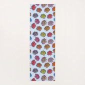 Druckspikes Rose, modernes Blumenmuster Yogamatte (Rückseite)
