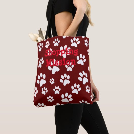 Drucktasche mit weißer Farbe Tasche (Von Nahem)