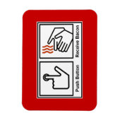 Drucktaste, Bacon empfangen Magnet (Vertikal)