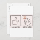 Drucktaste, Bacon empfangen Postkarte (Vorne/Hinten)