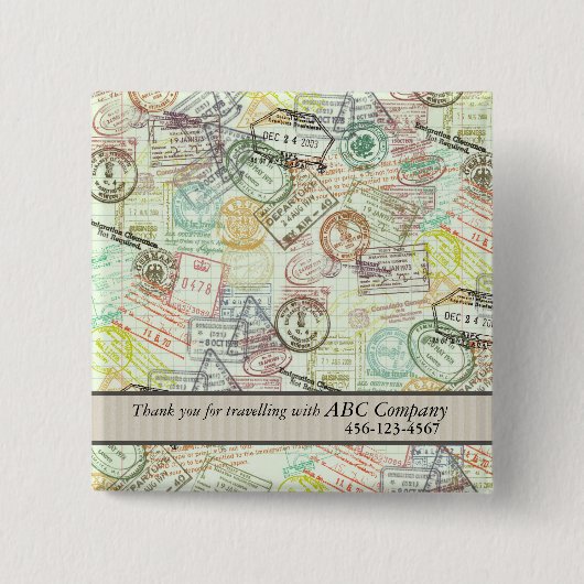 Drucktaste für die Passport-Briefmarke Button (Vorderseite)