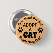 Drucktaste für Katzenpaws adoptiert Button (Vorne & Hinten)