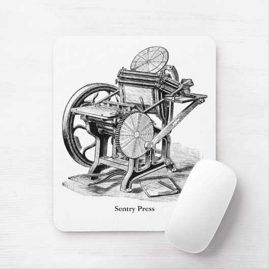 Drucktaste Gordon style letterpress mouse pad Mousepad (Mit Mouse)