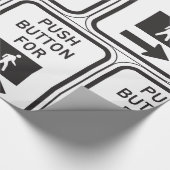 Drucktaste zum Überqueren von Signalen Geschenkpapier (Ecke)