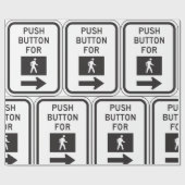 Drucktaste zum Überqueren von Signalen Geschenkpapier (Flach)