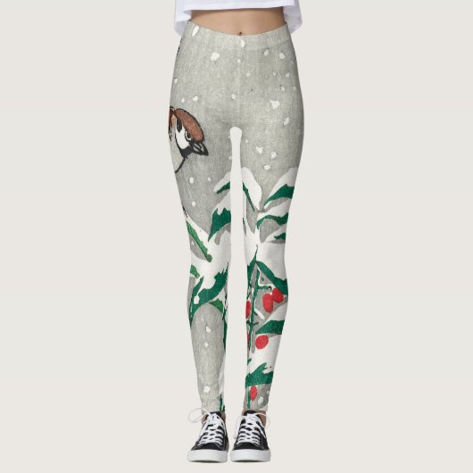 DRUCKTE LEGGINGS JAPANESE WOODBLOCK DRUCKEN (Vorderseite)