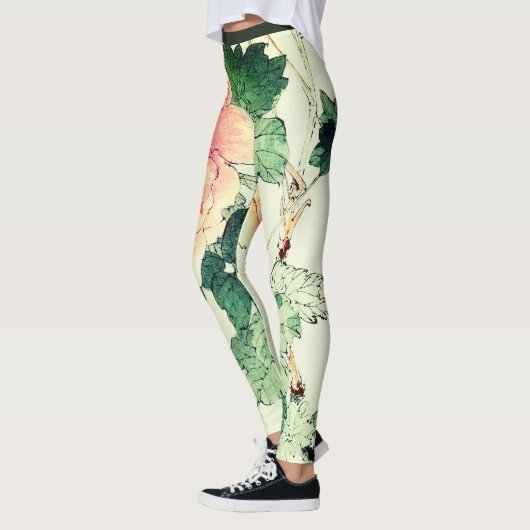 DRUCKTE LEGGINGS JAPANISCHE DRUCK DER BLUME (Links)