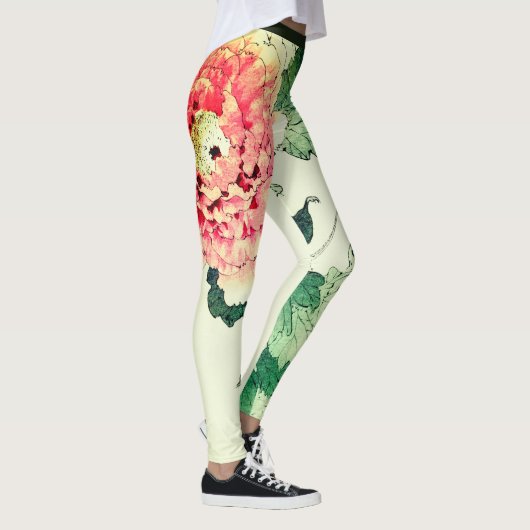 DRUCKTE LEGGINGS JAPANISCHE DRUCK DER BLUME (Rechts)