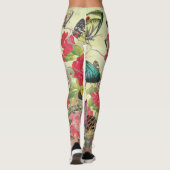 DRUCKTE LEGGINGS-SCHALTFLÄCHEN UND BLUME LEGGINGS (Rückseite)