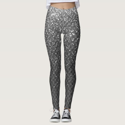 DRUCKTE Leggings SCHNEE FALLEN NACHT (Vorderseite)