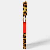 DRUCKTE LEOPARFUR RED RUBY GEMSTONE MONOGRAM, Case-Mate iPhone HÜLLE (Rückseite / Rechts)