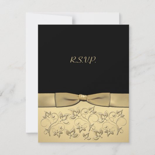 DRUCKTE RIBBON 50-JÄHRIGE RSVP-Karte RSVP Karte (Vorderseite)
