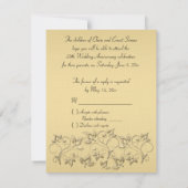 DRUCKTE RIBBON 50-JÄHRIGE RSVP-Karte RSVP Karte (Rückseite)