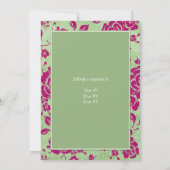 DRUCKTE RIBBON Burgund grünes Brautparty Einladung (Rückseite)