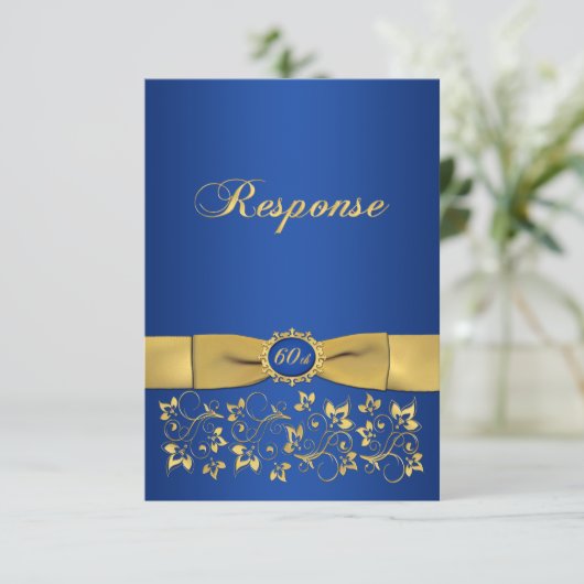 DRUCKTE RIBBON Extravagant Form 60-Jährige UAWG Einladung (Stehend Vorderseite)