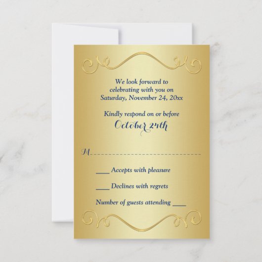 DRUCKTE RIBBON Extravagant Form 60-Jährige UAWG Einladung (Rückseite)